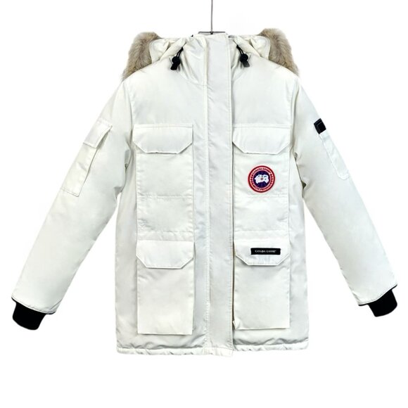 Canada Goose White Arctic Program Parka With Fur-Trim Hood XS Fusion Fit - Picture 1 of 8